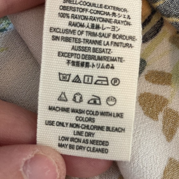 Free People Bella porcelain floral oversized tunic Sz Small EUC - Picture 8 of 11